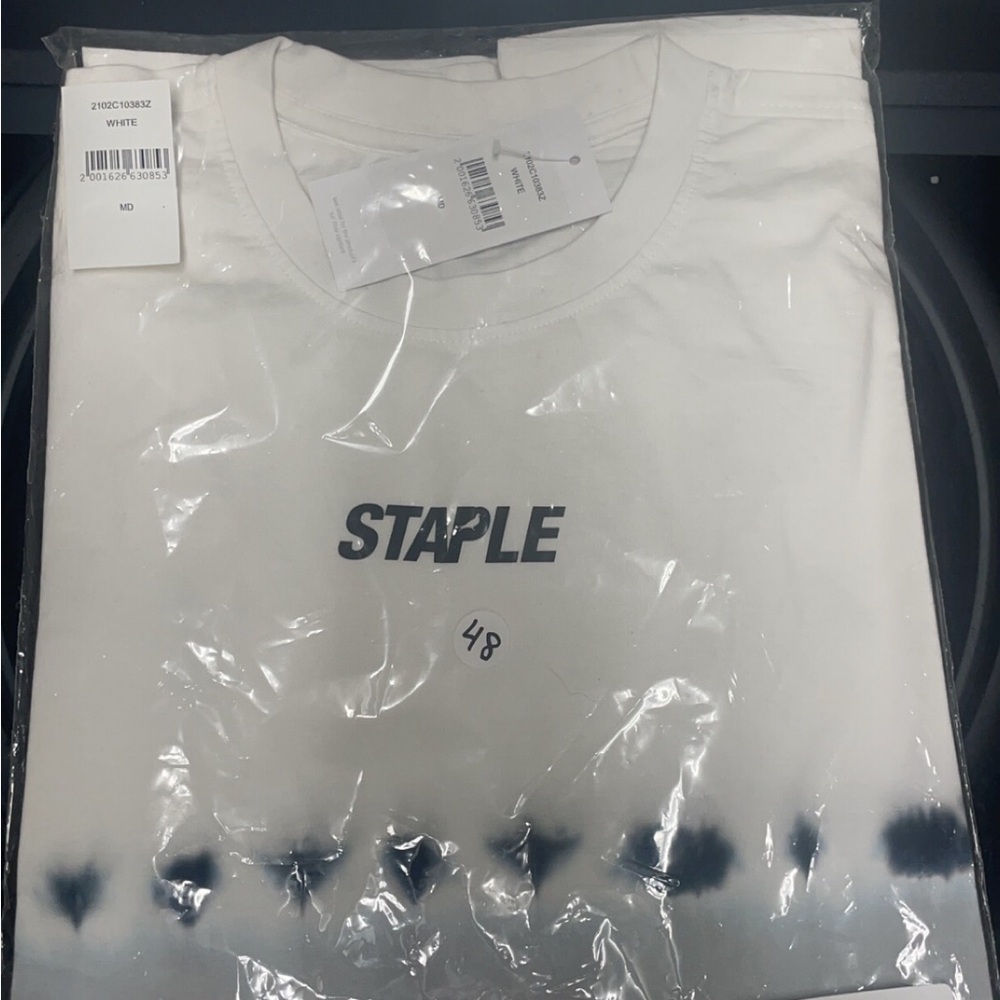 Staple White and Black Short Sleeve Tee